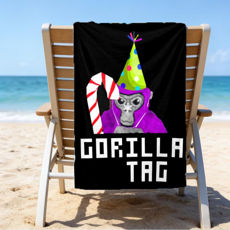 Proof Beach Towel with a Gorilla Tag1 Pattern - Soft,absorbent,quick-drying,machine Washable - Perfect for Swimming,camping,bathing