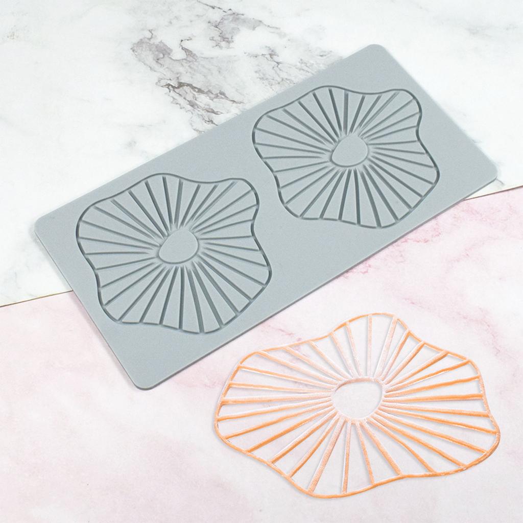Flower Leaf Mold Fondant Mold Lace Mold Baking Tool Leaf Spirals Flipping Lace Pad Leaf Chocolate Silicone Mold