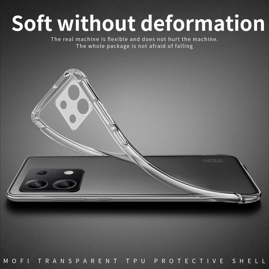MOFI For Xiaomi Redmi Note 13 Pro 4G/Poco M6 Pro 4G Phone Case Flexible Scratch Resistant TPU Cover
