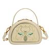 Guangzhou Women's High-end Embroidered Leather Bag, Women's New Bee Bag, Women's Versatile Single Shoulder Crossbody Small Bag