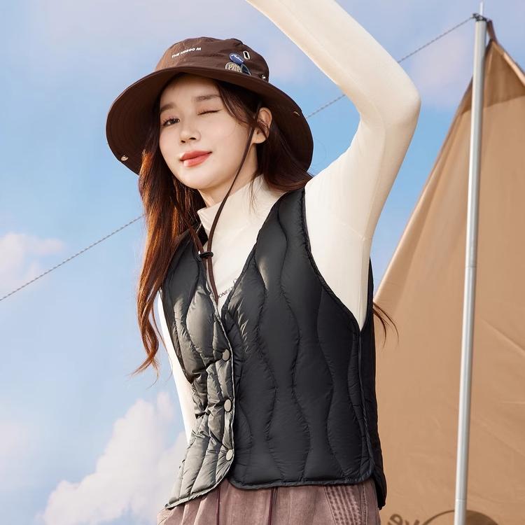 

Женский осенне-зимний пуховый жилет, верхняя одежда, легкий, из перьевого бархата, теплый жилет, приталенный, короткий, с V-образным вырезом, жилет 3XL чёрный