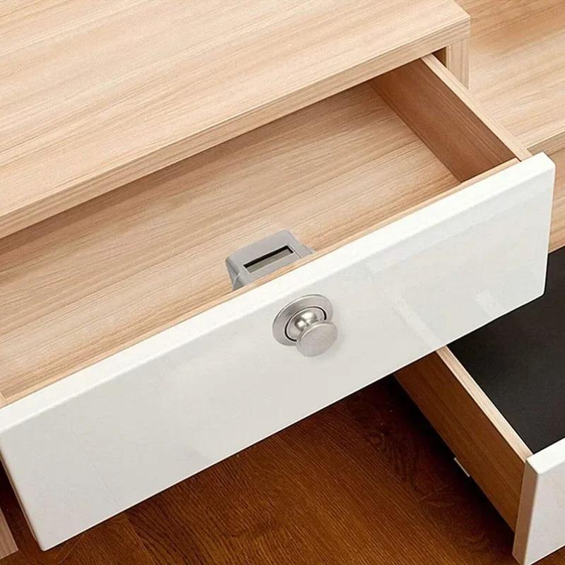 2/3/5PCS RV Press Cabinet Lock Nickel Button Material Suitable for Keyless Cabinet Locks for RVs Yachts Campers Travel Trailers