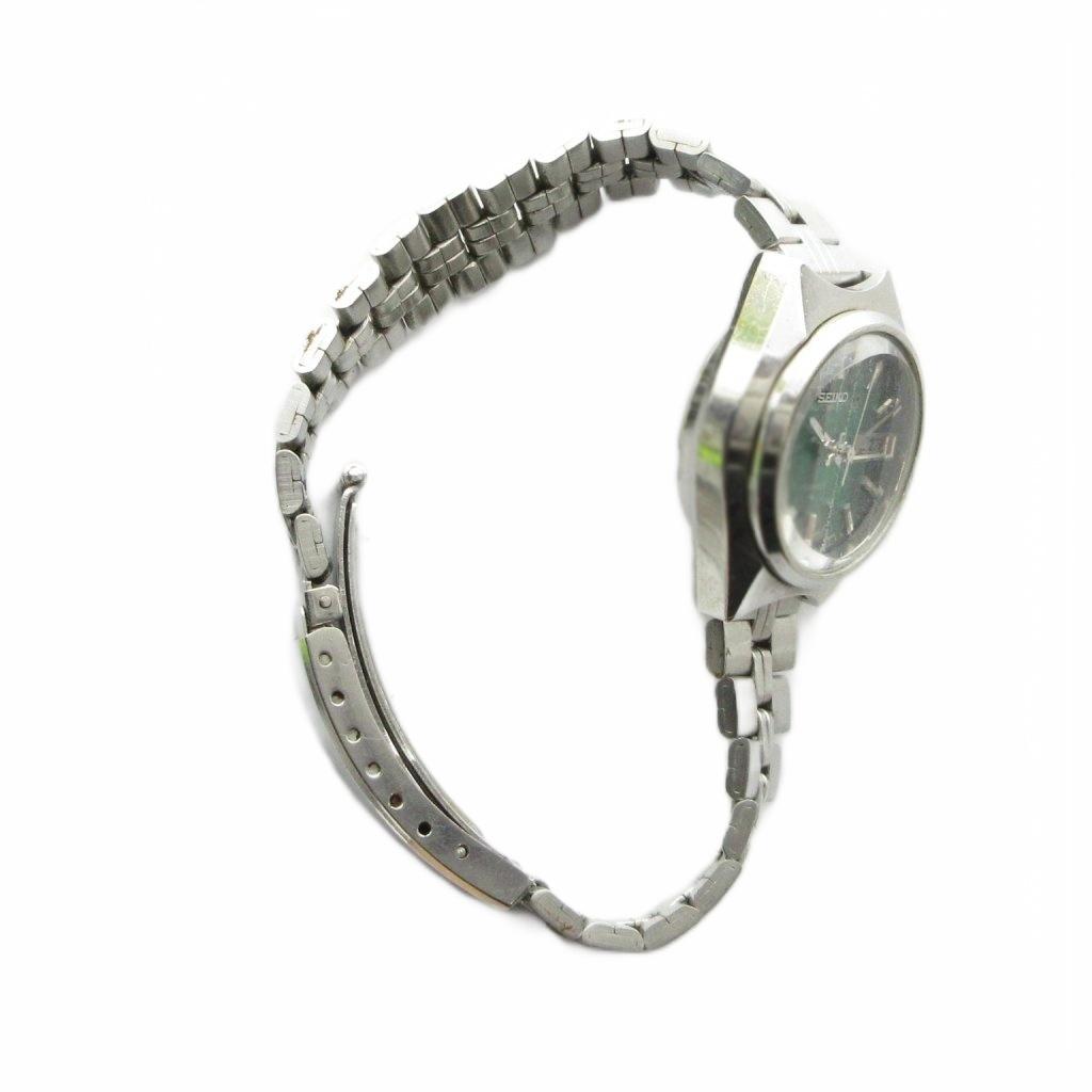 SEIKO Automatic Green Silver Watch 2206-0540, Dial, Calendar, Tone, Women's GY11/ MQ