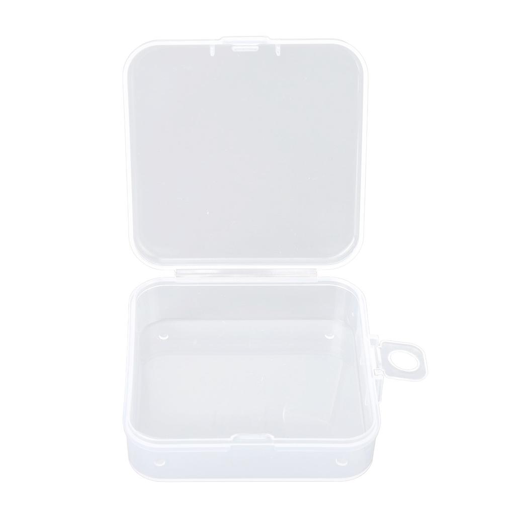 5Pcs Makeup Puff Box Transparent ABS Plastic Clear Square Jewellery Storage Case for Earring