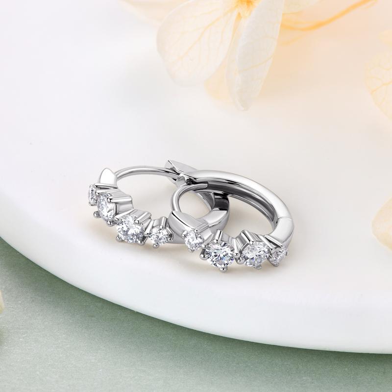 Bulk Cartilage Diamond Stud Earrings D Color Moissanite Original 925 Sterling Silver Huggie Hoop Statement Earring
