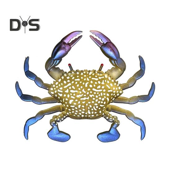 2Pcs 8CM/10G Soft Crab Lure Floating Bionic Crab Bait Colorful TPR Artificial Bait Saltwater Freshwater Fishing Accessories