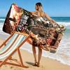 Medieval Heraldry Mythical Creatures Beach Towel Beach Towel for Vacation Photos Outdoor Camping Quick-drying Swim Towel Swim Outdoor Pool Towel
