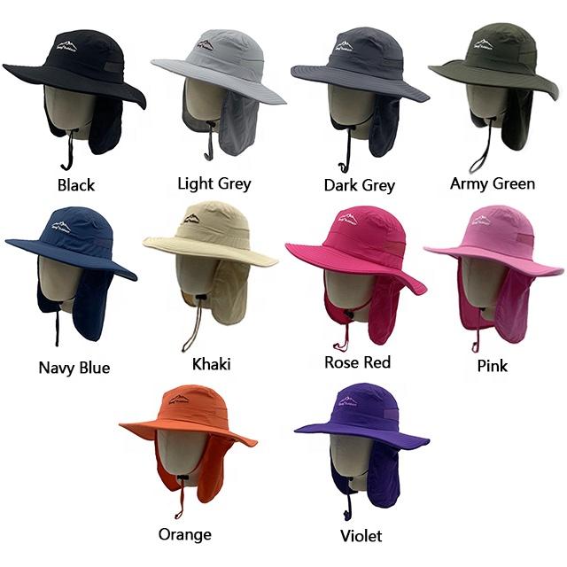 RTS Fashionable Quick Dry Mesh Breathable Outdoor Hiking Wide Brim Bonnie Hat Adjustable Sun protection Bucket Hats for Women