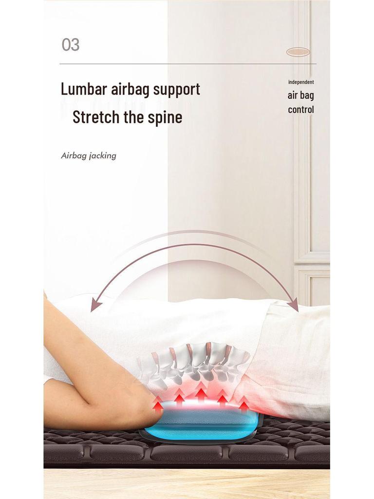 Smart Heated Full-Body Massage Pad with Neck & Waist Vibration and Kneading Functions