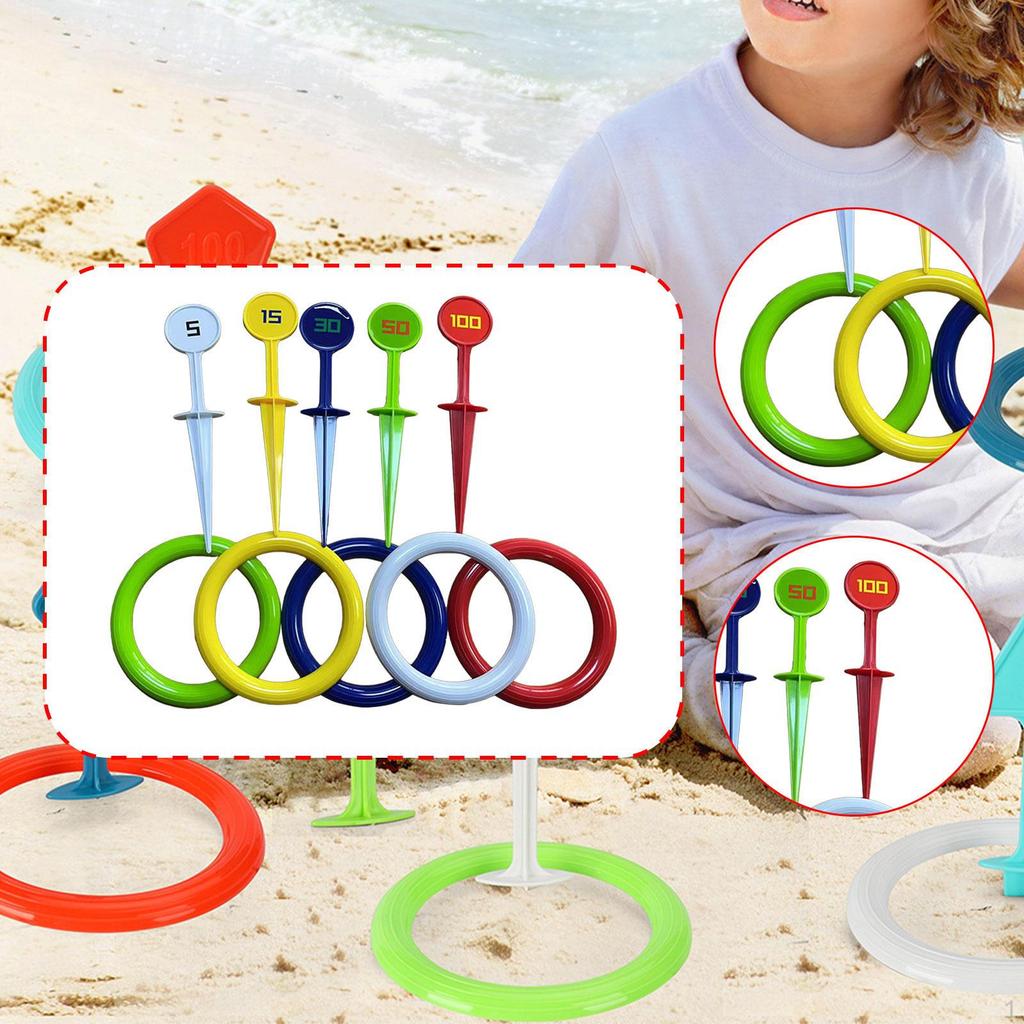 Kids Rings Toss Game, Puzzle Toy, Interactive, Color Perception ,5 Throwing ,Tossing and