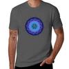 Merkaba Spiral Unisexdala Blue ( Fractal Geometry ) Tshirt Comfort Stretch Tee Shirt