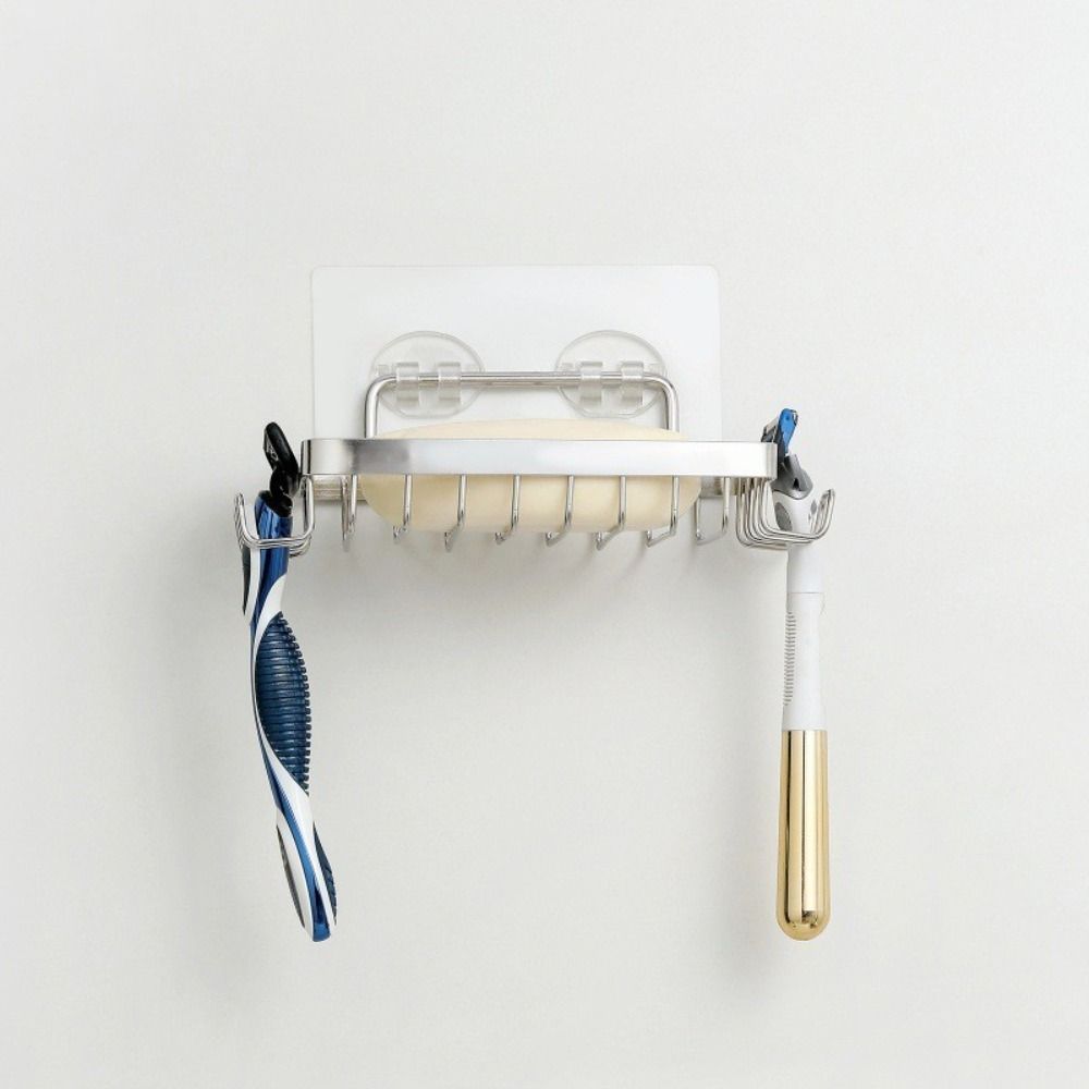 Large Capacity Shower Storage Basket Rustproof Wall-Hung Metal Soap Tray Wall Shelves  Kitchen