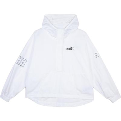 Buchstabenlogo-Print Half-Zip Kapuzen-Mode Vielseitige Jacke Damenjacken Weiß 683797-02
