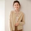 Women's Slim Fit Cashmere Polo Collar Cardigan - Comfortable Knitwear Coat for Autumn/Winter Fashion