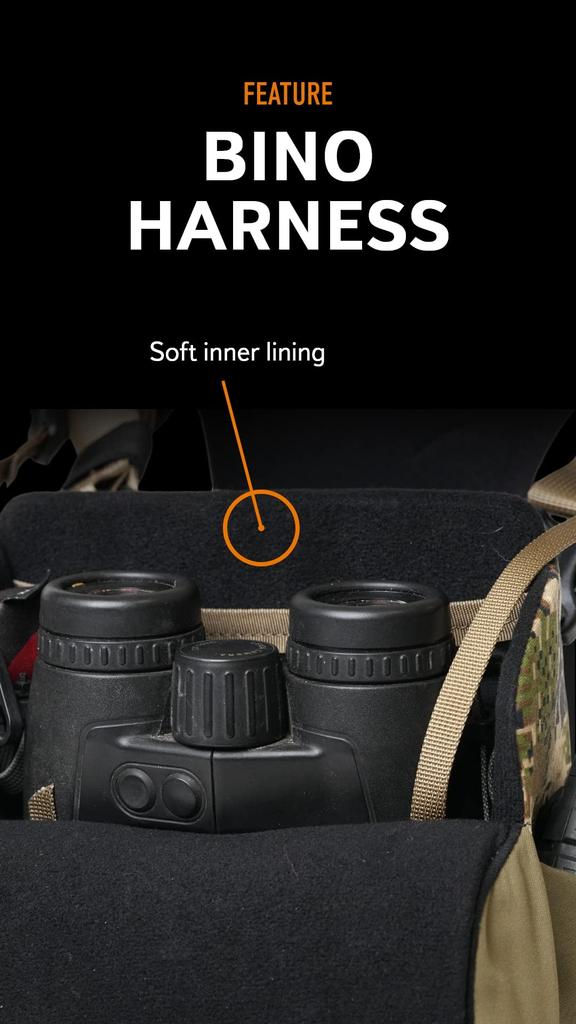 Mystery Ranch Binocular Harness 12x Chest Rig Binocular Case Tactical Pouch Wild Country Hunting Optifade Bino Harness 12x Outdoor, Subalpine,