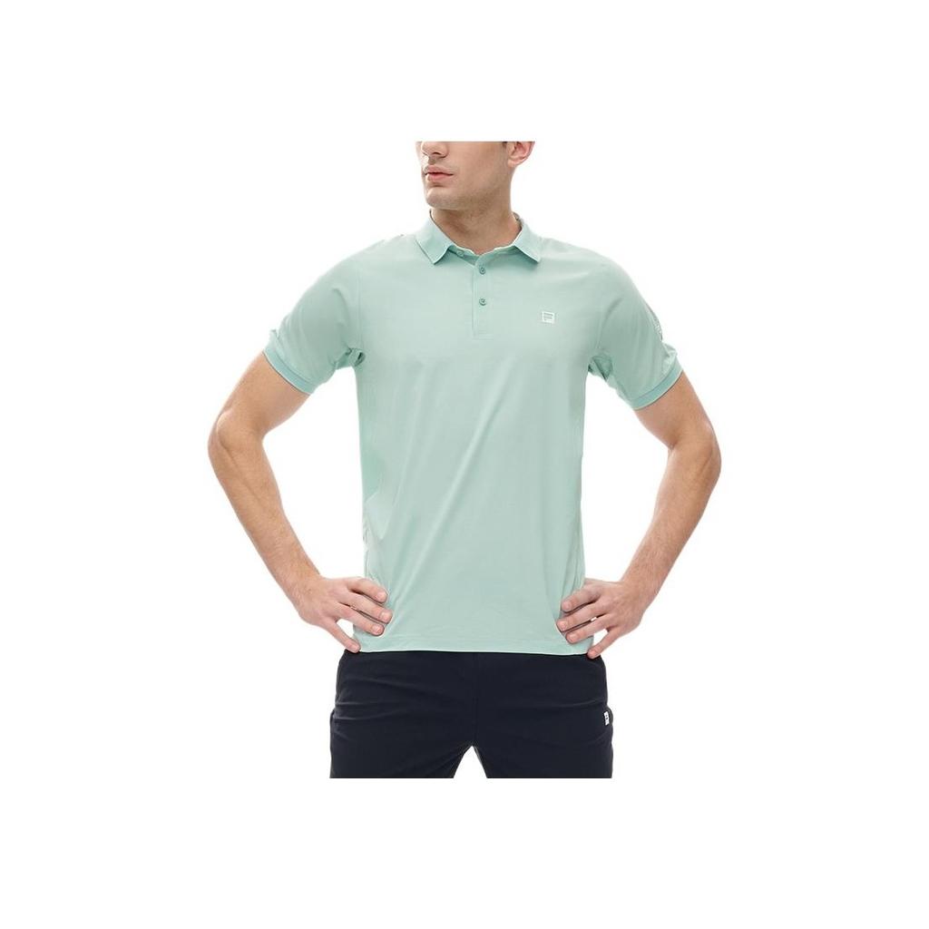 Fila Solid Color Logo Simple Casual Sports Short Sleeve Polo Shirt Men Polo Shirts Green A11M221126F-TQ