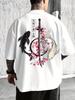 Japanese Koi Fish Samurai Sword T-Shirt Sakura Cherry Blossom Graphic Tee