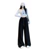 Fashion Casual Pants Women's Clothing Spring and Autumn New High-waisted Straight Loose Wide-leg Long Pants