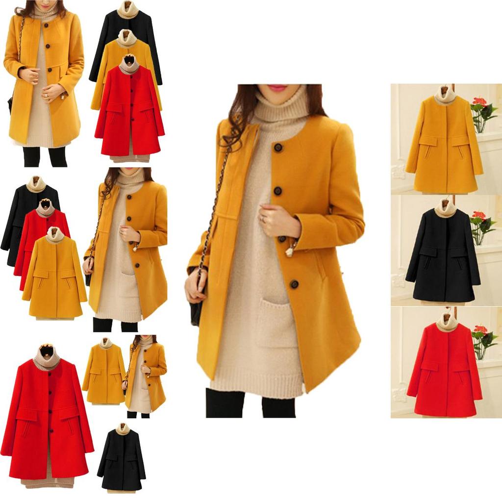 Elegante Damen-Winter-Dufflecoats im stilvollen Peacoat-Design mit Knöpfen
