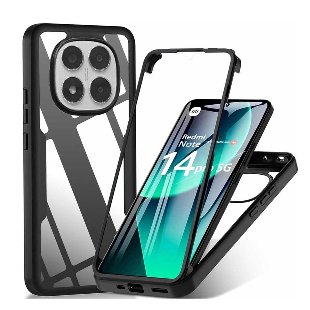 360 Celotělový kryt pro Poco C71 X7 Pro M6 X6 X5 Redmi Note 14S 14 Pro Plus 5G 13 12 10 Redmi A5 14C 13C 12C 10C 9C 9A 9 s ochrannou fólií na displej