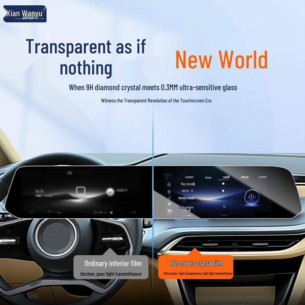 Tempered Glass Screen Protector for Buick GL8 Luxing Console Navigation - Interior Car Decoration
