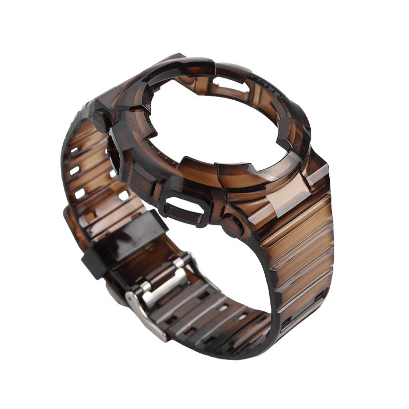 Silicone Watch Case Strap for Casio Watchband Bezel GA-100/110/120/140 GD-100/110/120 5081 5229 scrub/Transparent TPU Accessorie