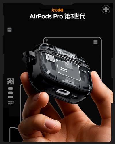 Spigen AirPods Pro 3 Case, Compatible with AirPods Pro 3rd Generation, MagSafe Compatible, Clear, Dual-Layered Design, Shockproof, MagSafe, Wireless C