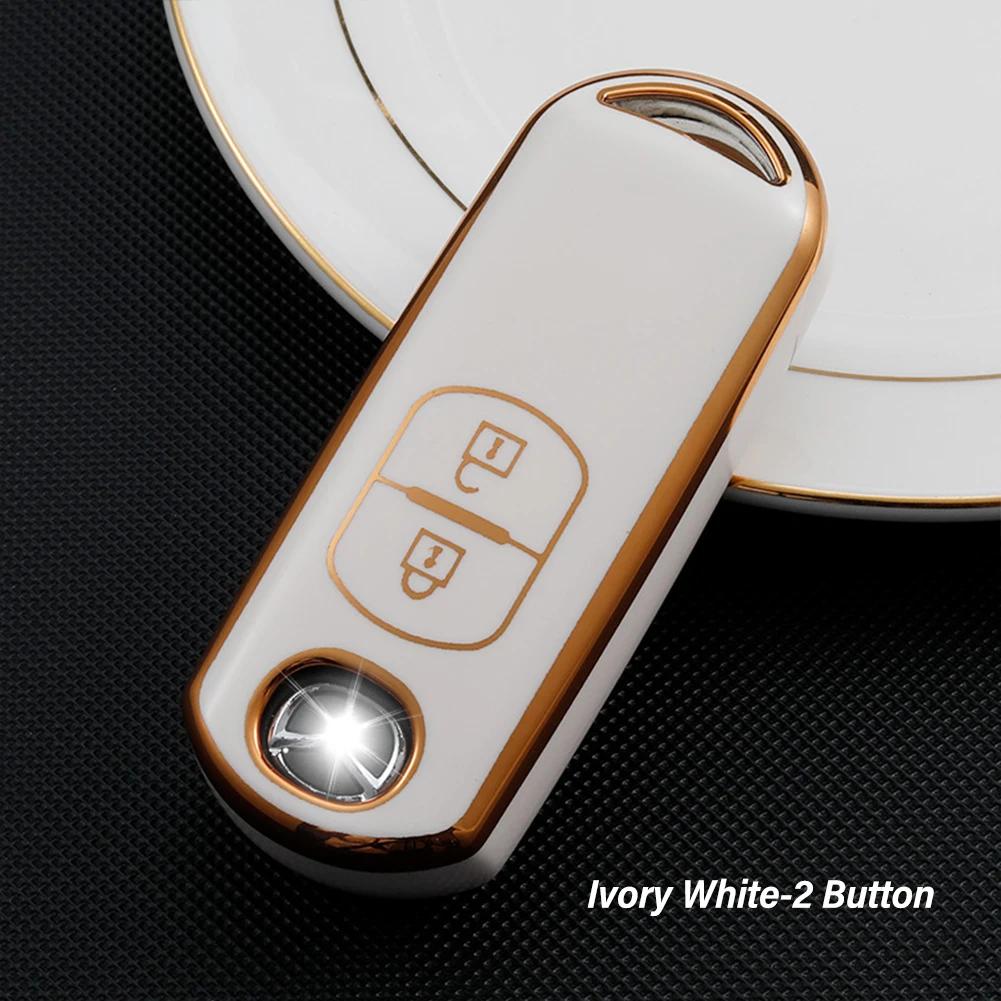 TPU 2 Buttons Car Remote Key Case Cover Shell for Mazda CX-3 CX3 CX-5 CX5 CX7 CX-9 CX8 2 3 5 6 BL BM GJ Atenza Axela Demio