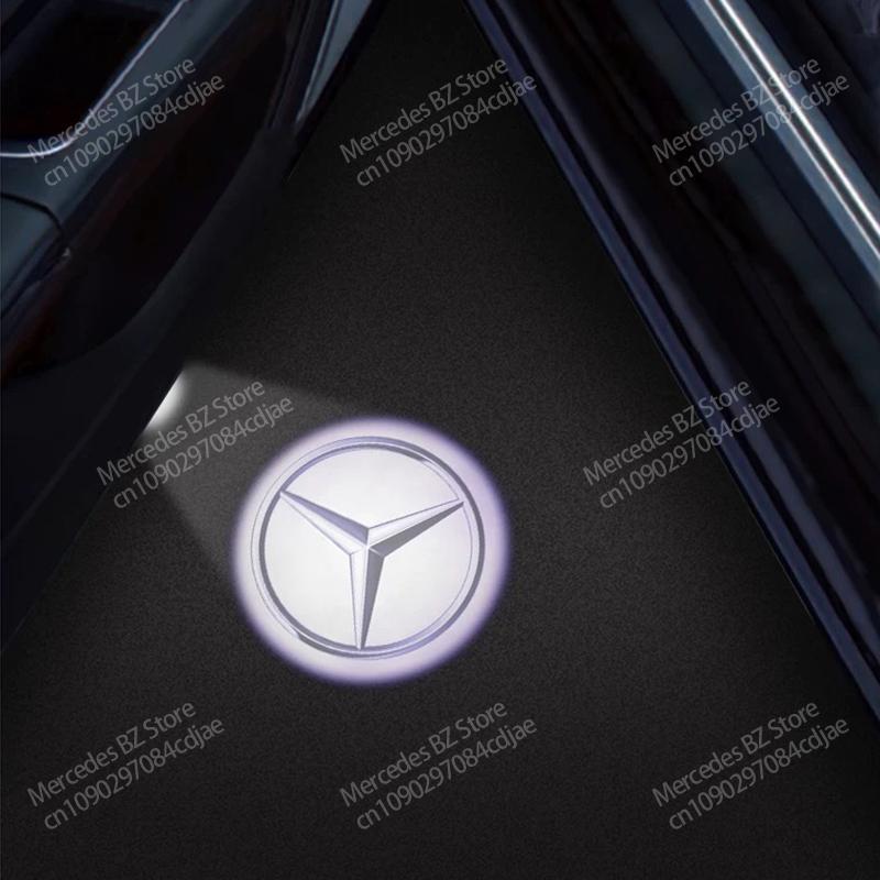 2Pc LED Car Door Welcome Light Logo Laser Projector Lamp For Mercedes Benz E C Class W205 W212 ML AMG W177 W247 W176 GLA GLC GLE