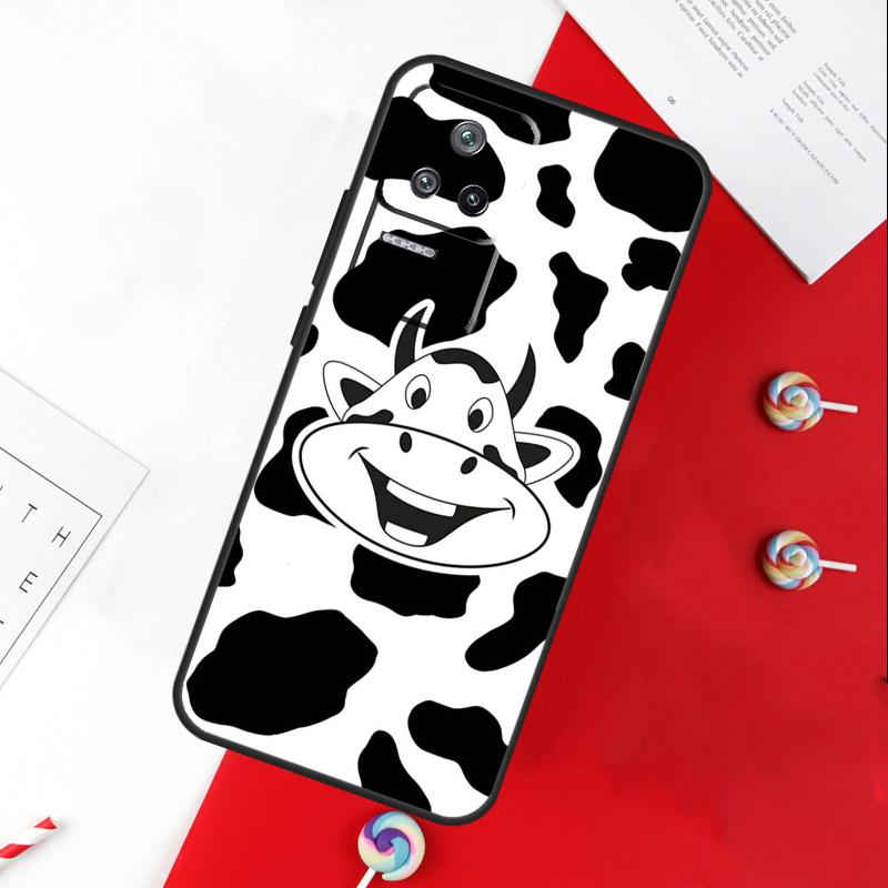 Cartoon Cute Cow Spots Cover For Xiaomi 15 Ultra 13 14 11T 12T 13T 14T Pro POCO X7 Pro X3 X5 X6 M6 F5 F6 Pro Case