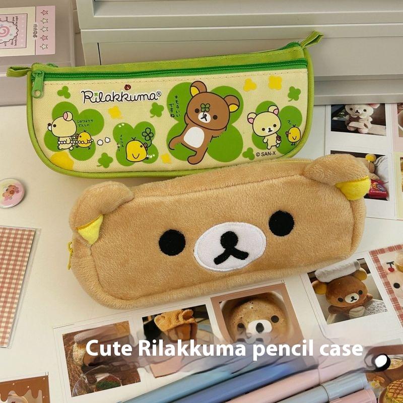 Japanische Niedliche San-x Easy Bear Kleeblatt Bedruckte Federtasche Cartoon Hohe Schönheit Lernbedarf Aufbewahrungstasche