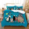 Anime Duvet Cover Pillowcase Bedding Set T-Totoros Kawaii Adult Boy Girl Bedroom Decoration Children Single Double Large Size
