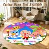 Round Rug Custom NameEl Payaso Plim Plim Pattern Non Slip Carpet Home Floor Decor