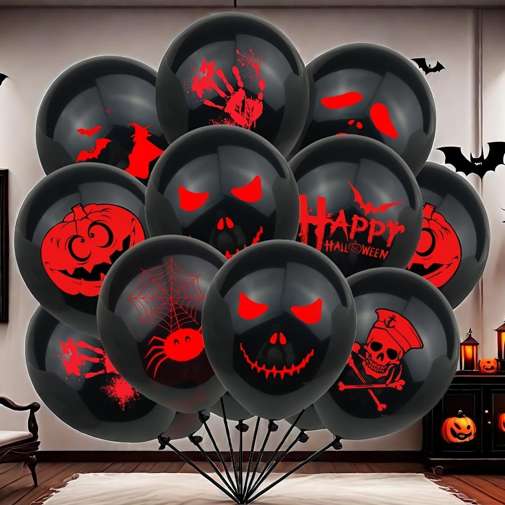 10/30/50pcs Halloween Balloons Decoration Bat Print Latex Balloon Black Red Decorative for Halloween Party Home Decor
