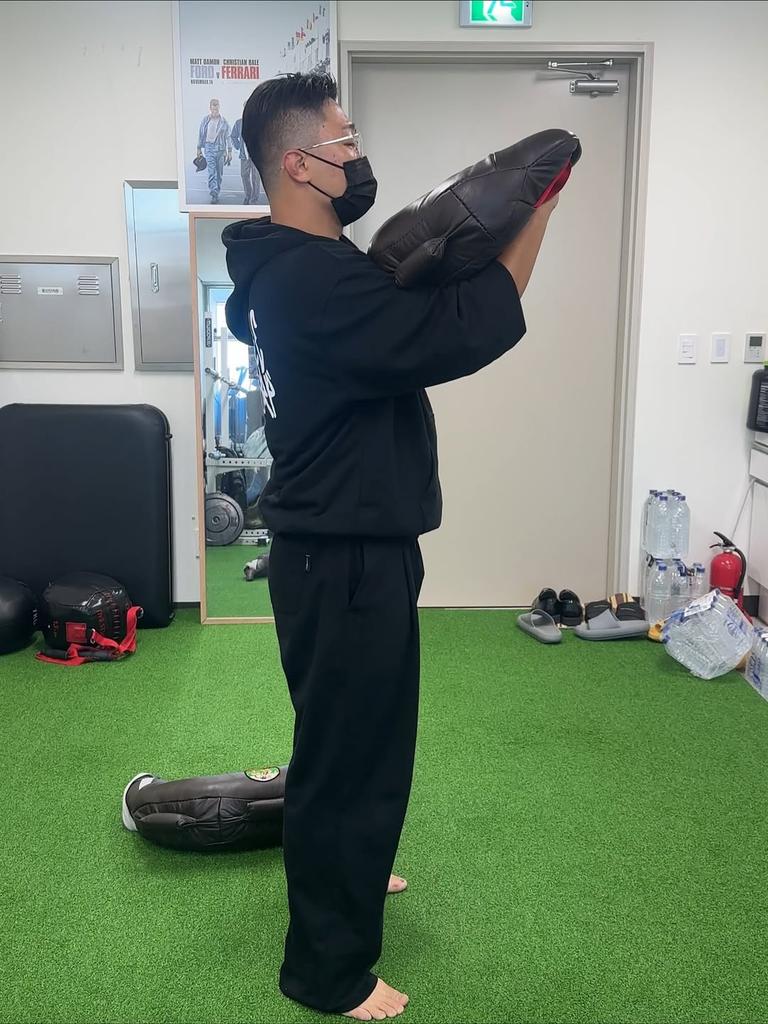 Leijibi [Summer] Single-Pleat Sweatpants Athletic Wear Training Wear Wide Elastic Sweatpants M Black