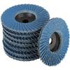 Lot of 8 Flap Sanding Discs 76 Mm X 10 Mm, Grits 40/60/80/120 — for Metal, Stainless Steel and Wood (blue)