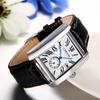 JewelryWe Retro Fashion Roman Numeral Date Leather Commuting School Supplies Men's Watch, Dial, Display, Band, & - [Silver]