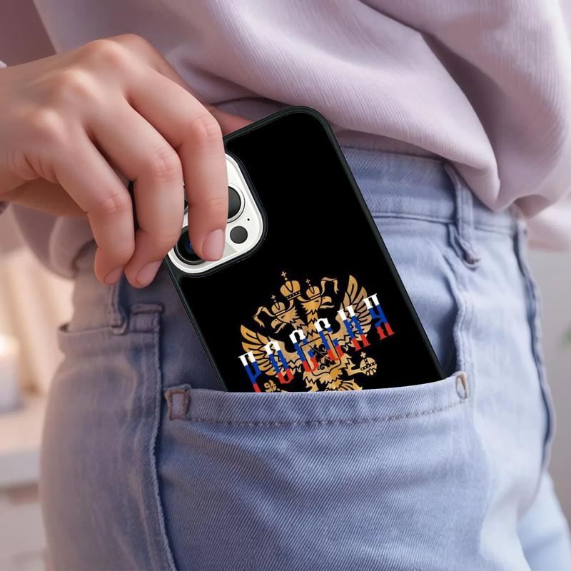 Russian Empire Coat of Arms Phone Case For iPhone 17 Air 15 16e 14 13 Pro Max Coque 12 11 Pro Max PLUS cover