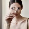 Habl Blogger Style Magnifying Glass Pendant Necklace - Modern, Fun, Dual-Use Design for Women