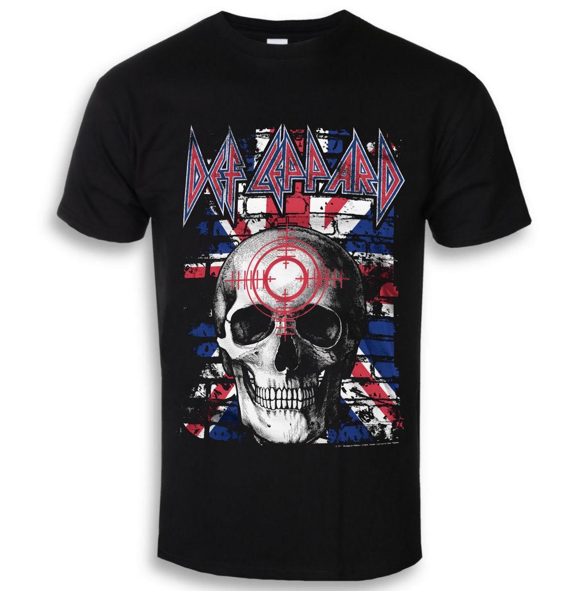 Def Leppard Union Jack Skull Mens Official T-Shirt Tee Top S