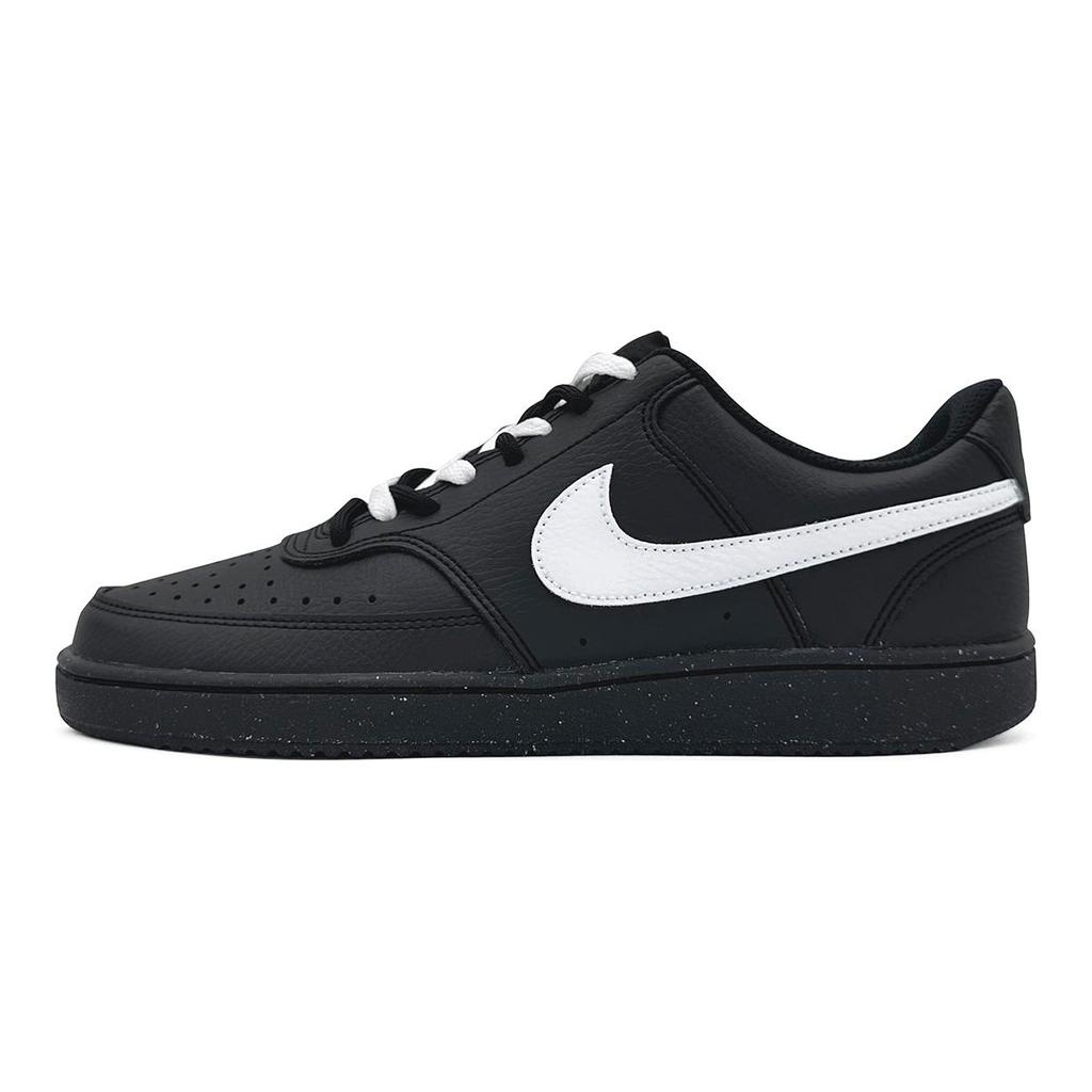 Nike Court Vision Slip Resistant Abrasion Resistant Low top Skateboard Shoes Unisex Black White DH2987-002(Team505-)