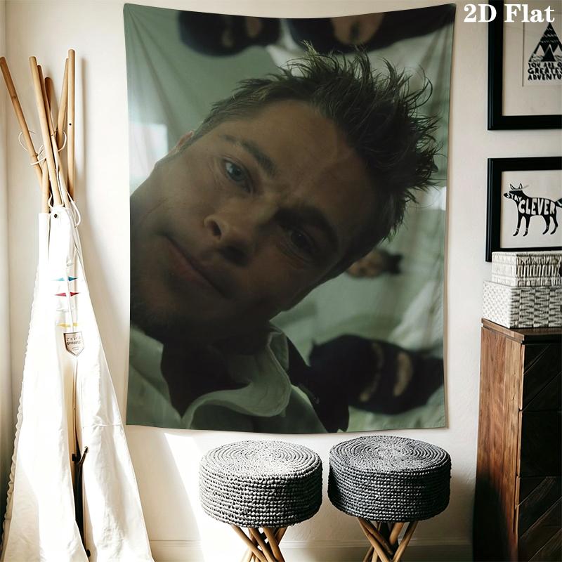 Fight Club Wandteppich Ästhetischer Wandbehang Bedruckter Stoffdecke Dekorative Wandteppiche für Schlafzimmer Wohnzimmer Heimdekoration