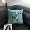 Cute Zebra Cushion Cover Natural Linen Organic Fabric DoubleSided Printing Sofa Home Decor Gift Pillow Case