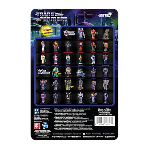 Super7 Transformers Ghost of Starscream (Translucent Glitter) - 3.75" Transformers Action Figure, Classic Cartoon Collectible, Retro Toy