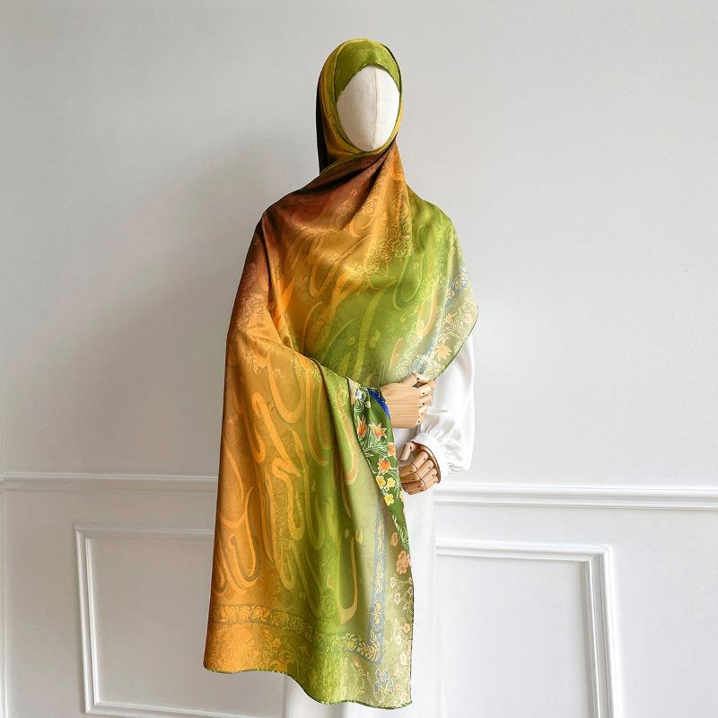 Women S Double Sided Printed Watercolor Long Scarf Thin Elegant Shawl