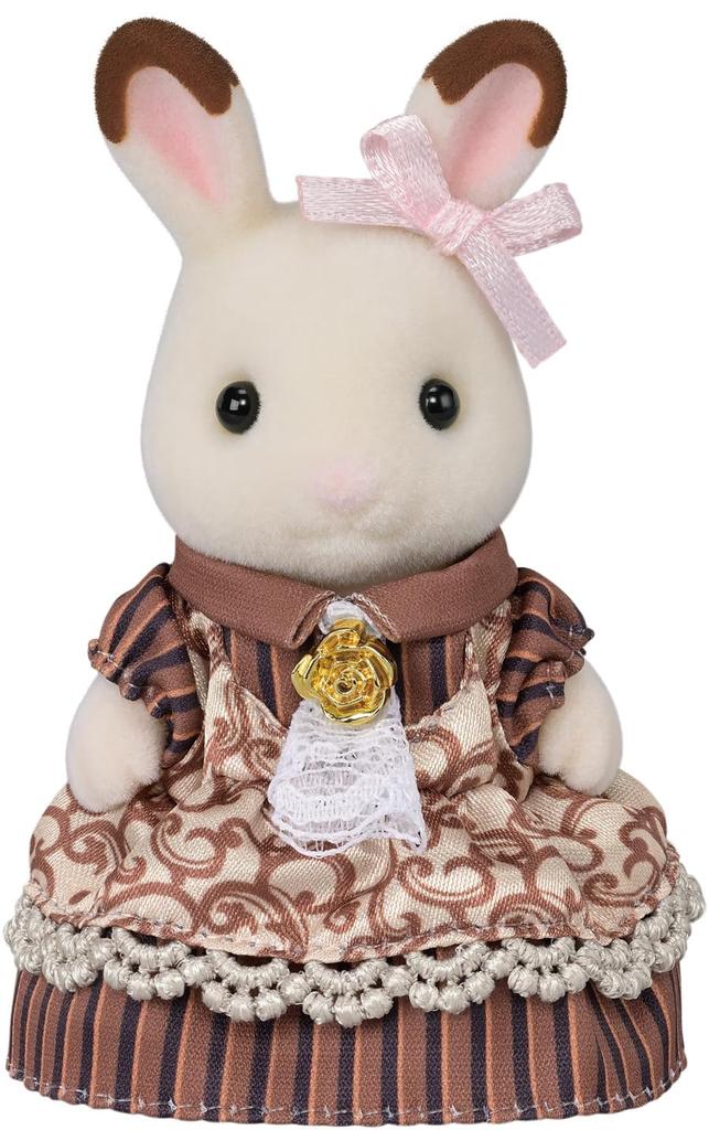 Sylvanian Families Dolls [Chocolate Rabbit Family Anniversary Set] C-74 ST Mark Certified, Ages 3 and Up, Toy Dollhouse, Sylvanian Families, Epoch