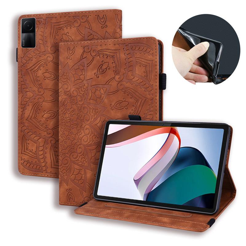 Tablet Case Funda For Redmi Pad SE 2023 Case Imprinted Tree PU Leather Stand Back Silicone Shell For Xiaomi Redmi Pad SE 11 Cover