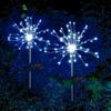 Solar Lights for Outdoor Garden 60/200/420LED Dandelion Lighting Stake Solar Firework Light for Christmas Halloween Lawn Decor
