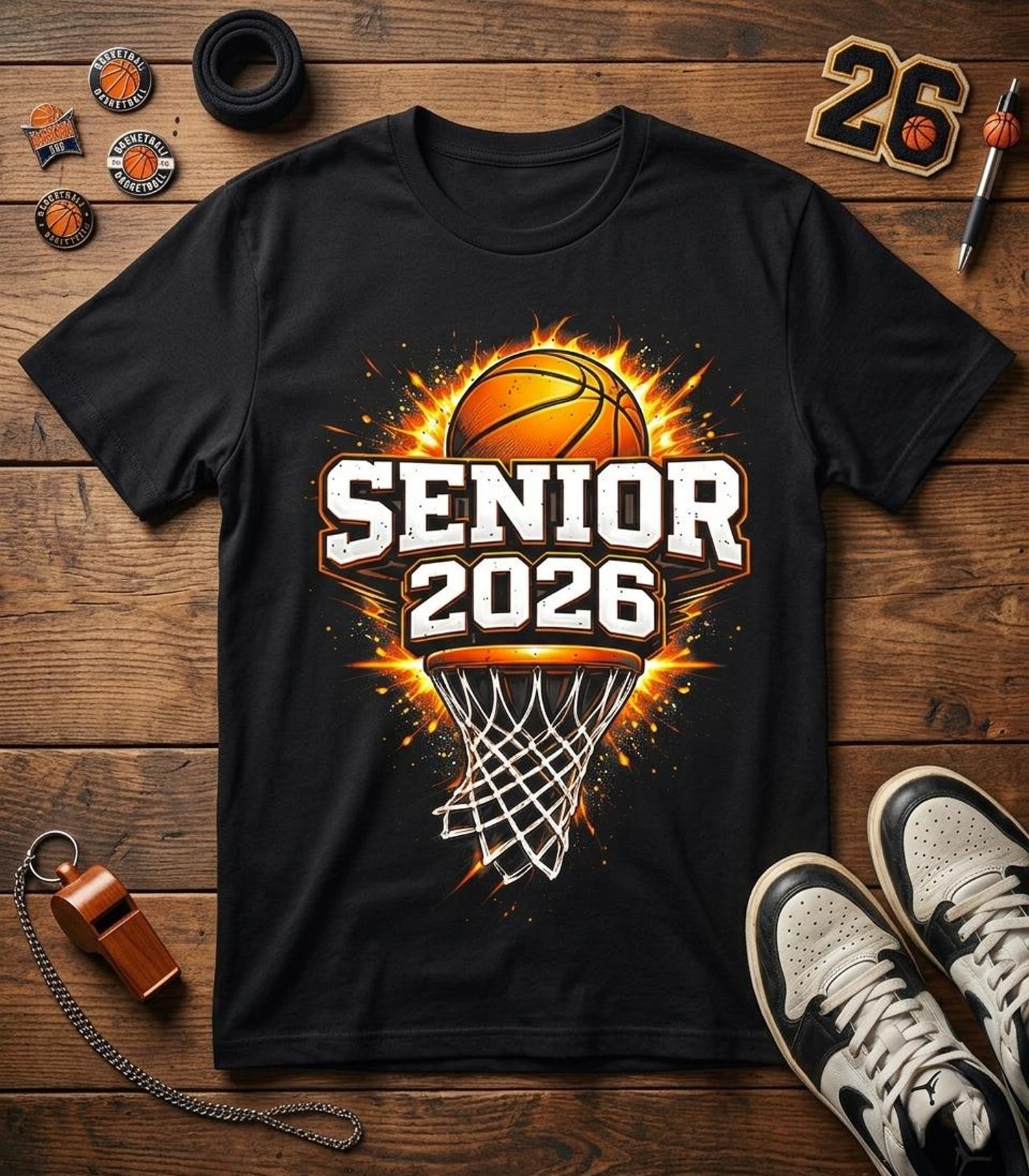 Senior 2026 Basketball Shirt, Graduation Class of 2026 Grad Tee S