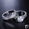 Wedding Rings For Women Classic AAA+ Cubic Zirconia Silver Couples Lovers Finger Ring Jewelry DWR606